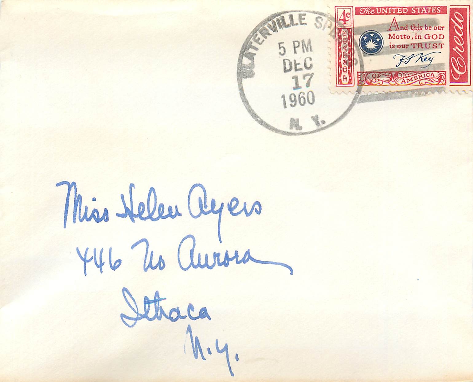 Lettre Cover Etats-Unis Balterville 1960 cover