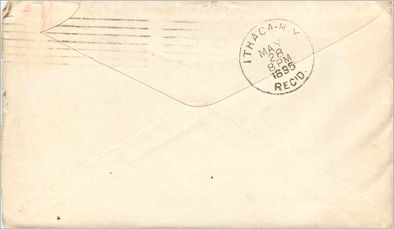 Lettre Cover Etats-Unis 2c Binghamton 1895 for Ithaca — Rückseite