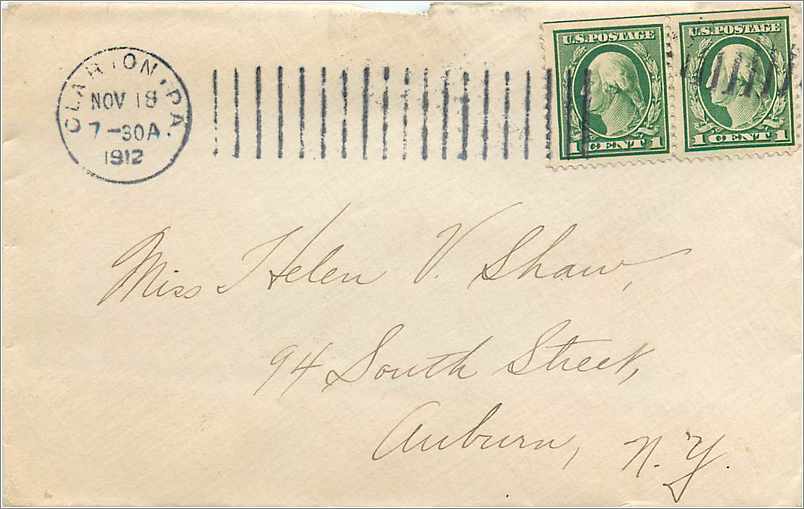 Lettre Cover Etats-Unis 2c *2 for Auburn