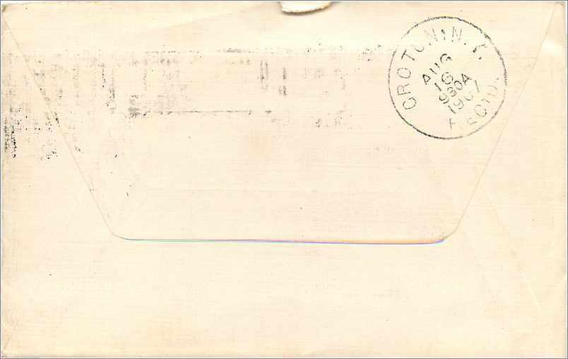 Lettre Cover Etats-Unis 2c Milwaukee 1907 — Back