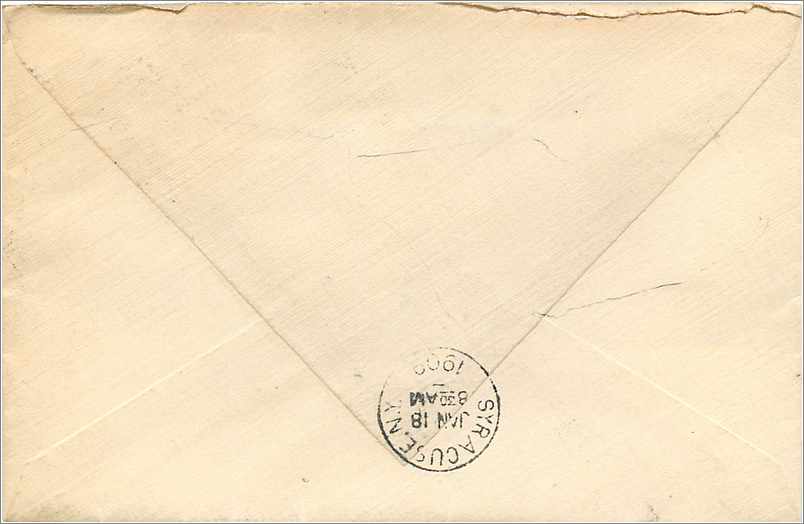 Lettre Cover Etats-Unis 2 * 1c Oxford 1909 — Back