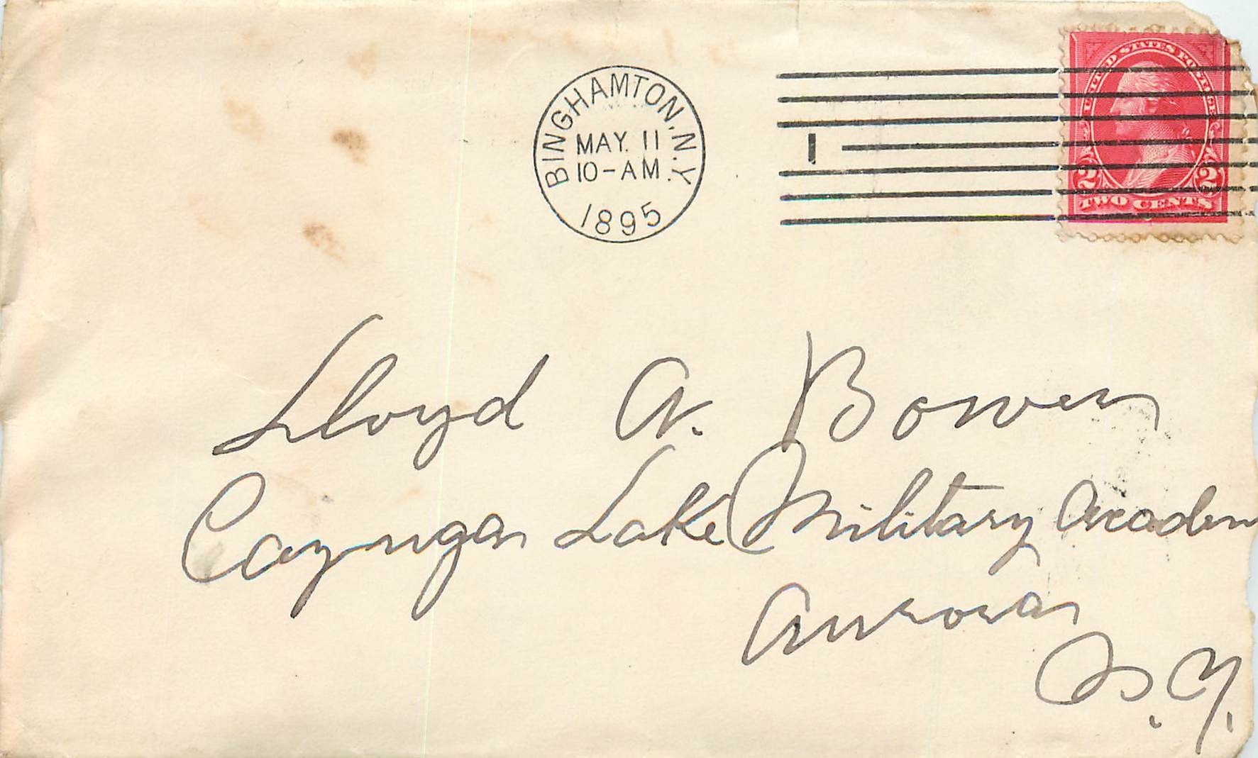 Lettre Cover Etats-Unis Binghamton 1895