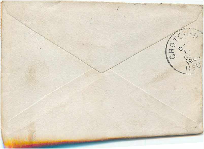 Lettre Cover Etats-Unis 1906 Sandyhook — Rückseite