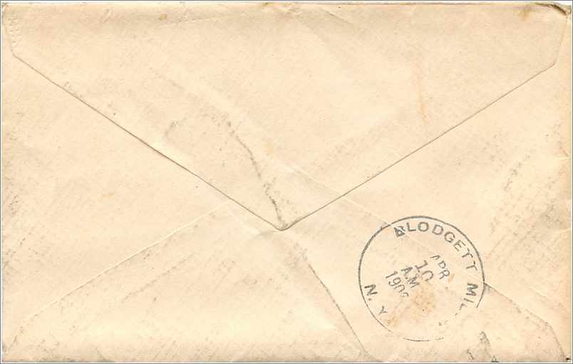 Lettre Cover Etats-Unis 2c on 1906 Montclair cover — Back