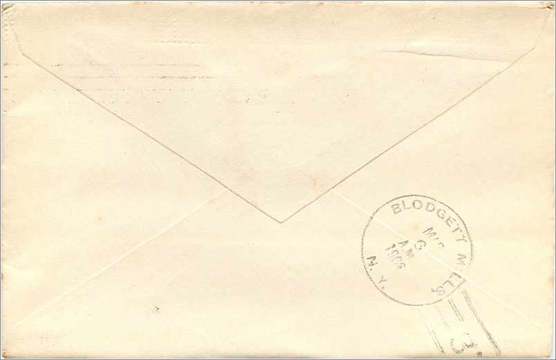 Lettre Cover Etats-Unis 2c on 1906 Montclair cover to New York — Rückseite
