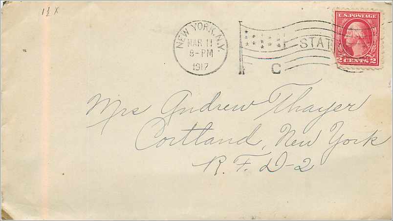 Lettre Cover Etats-Unis 2c on 1917 New York cover