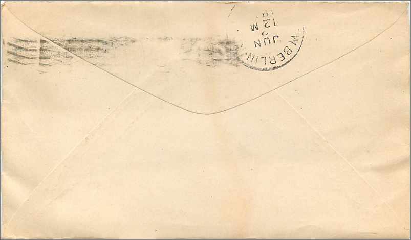 Lettre Cover Etats-Unis 2c on 1911 Lestershire cover — Back