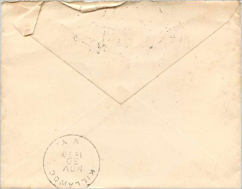 Lettre Cover Etats-Unis 2c on 1898 Binghamton cover — Verso