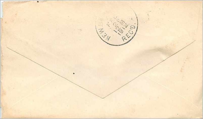 Lettre Cover Etats-Unis 2*1c on 1912 Ilion NY cover — Rückseite