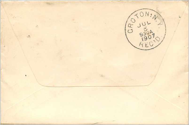 Lettre Cover Etats-Unis 2c Tallacdeca 1907 — Back