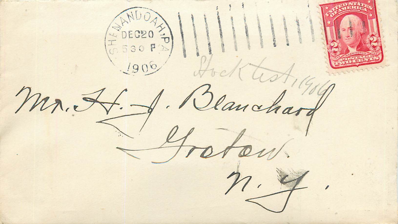 Lettre Cover Etats-Unis 2c Shenandoah 1906