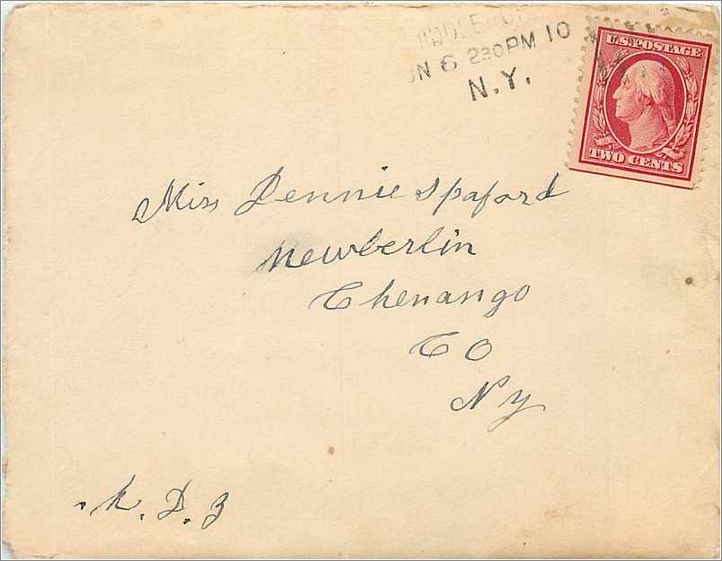 Lettre Cover Etats-Unis 2c for NY 1910
