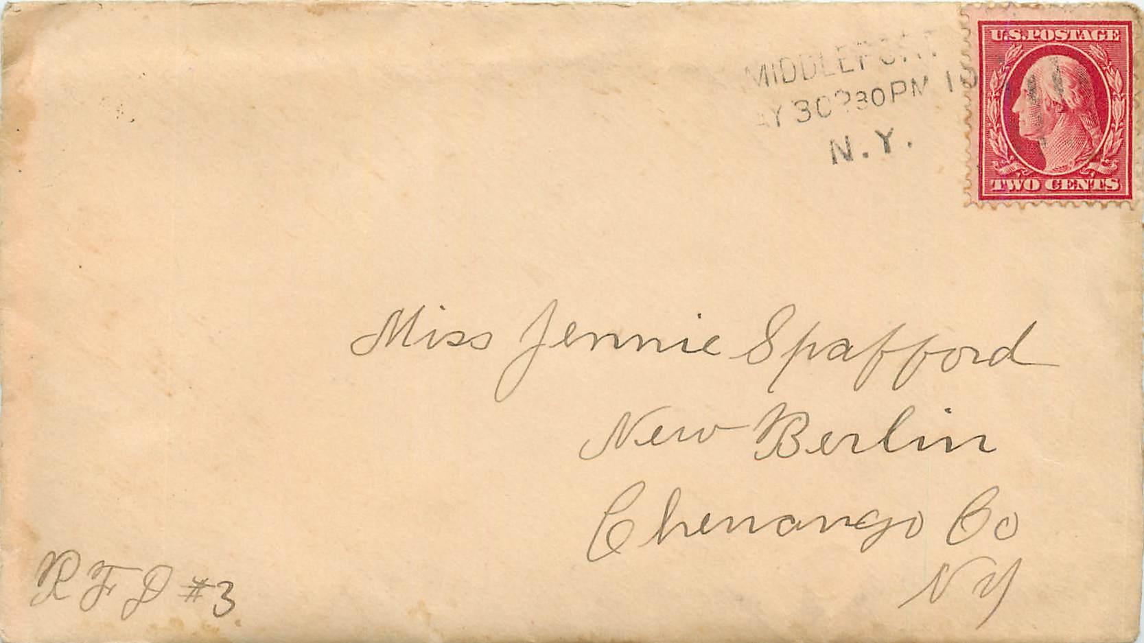 Lettre Cover Etats-Unis 2c for NY 1910