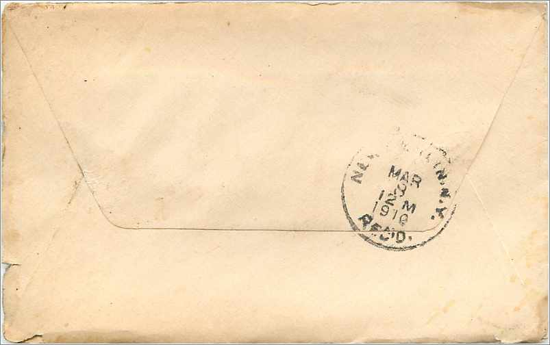 Lettre Cover Etats-Unis 2c for NY — Rückseite