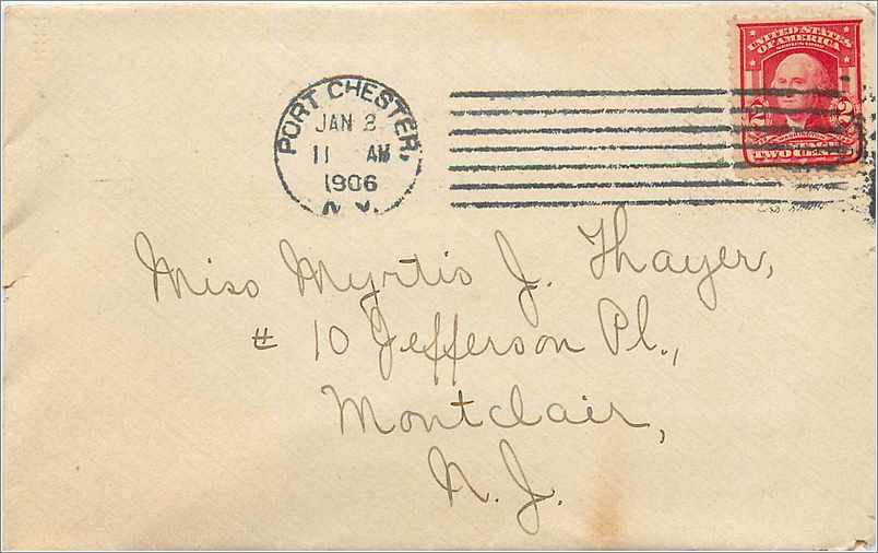 Lettre Cover Etats-Unis 2c Port Chester 1906