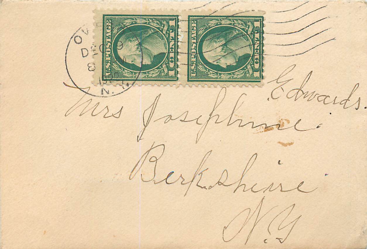 Lettre Cover Etats-Unis 1c * 2 for NY