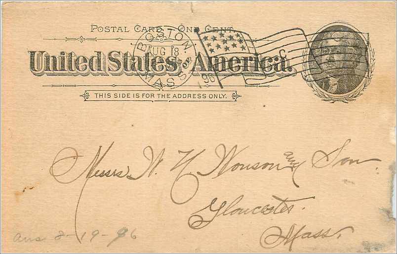 Lettre Cover Etats-Unis Stationary 1896
