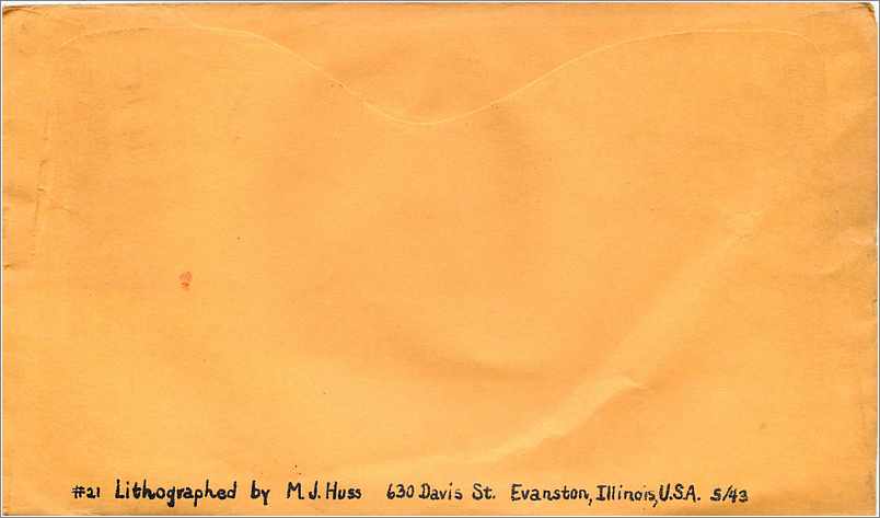 Lettre Cover Etats-Unis Bateau 1943 Annapolis (dessin a al main) Militaria — Rückseite