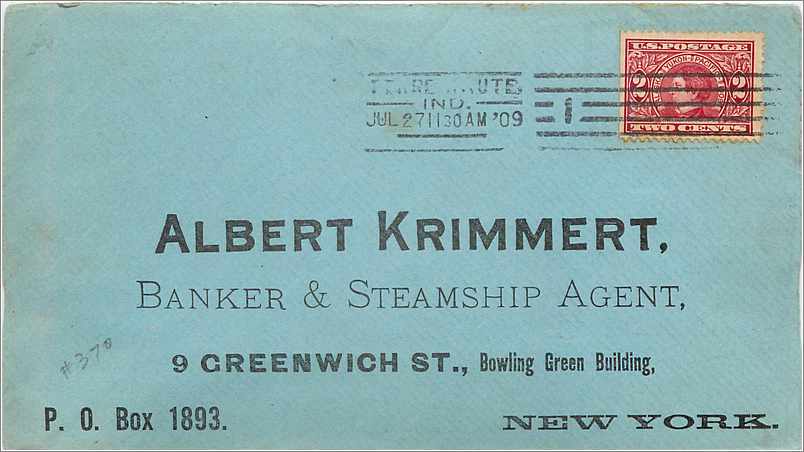 Lettre Cover Etats-Unis 1906 2c cover to New York