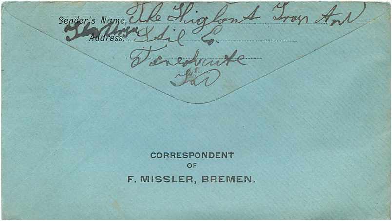 Lettre Cover Etats-Unis 1906 2c cover to New York — Rückseite