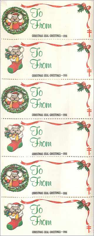 Vignettes Greetings 1986 Vœux Ours — Verso