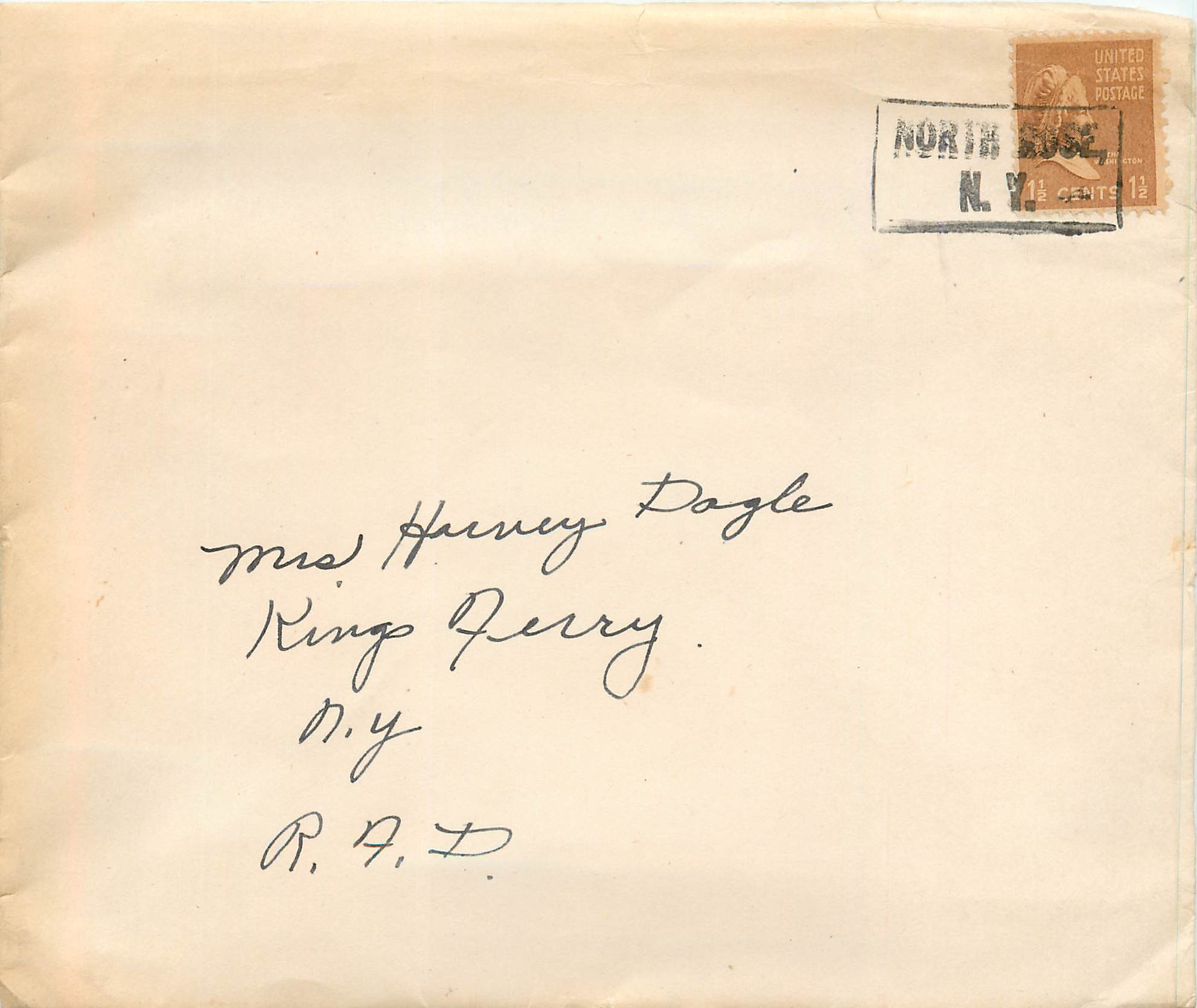 Lettre Cover Etats-Unis  North Rose NY