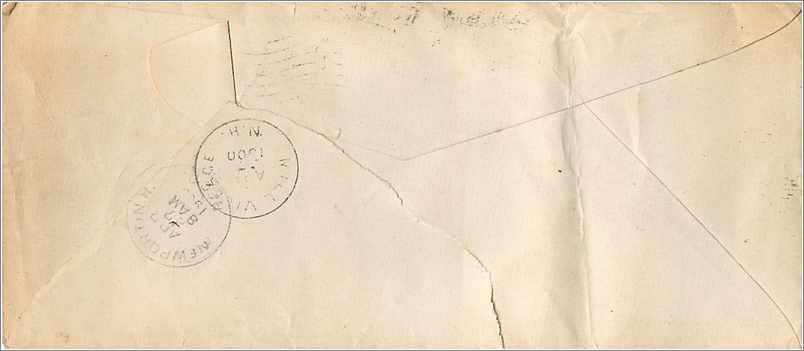 Lettre Cover Etats-Unis 1c Concord 1900 — Back