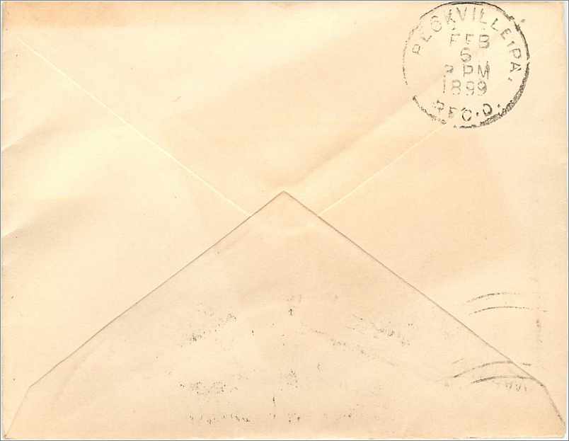 Lettre Cover Etats-Unis 2c 1899 Scranton cover — Rückseite
