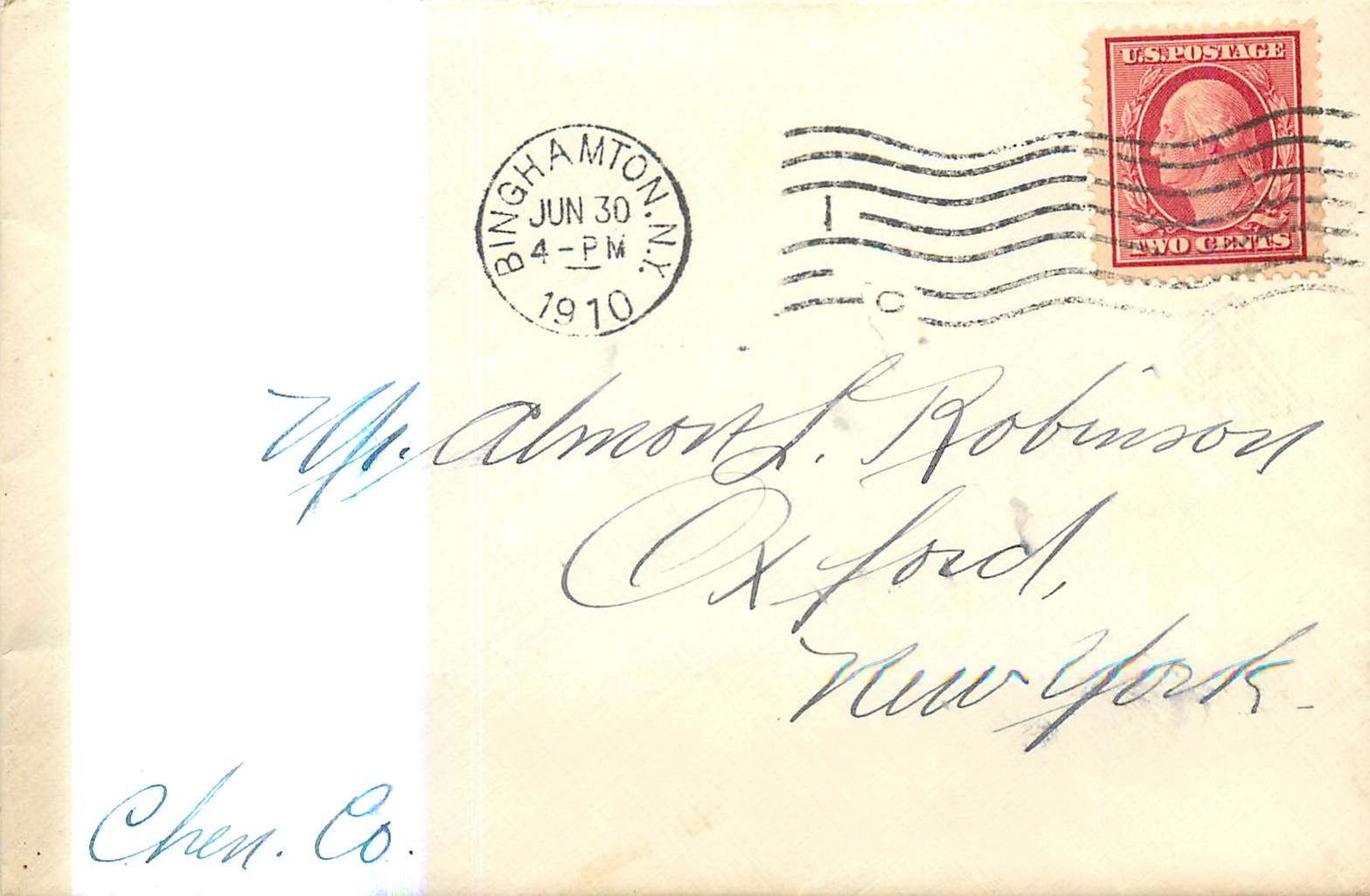 Lettre Cover Etats-Unis 2c Binghamton 1910 cover