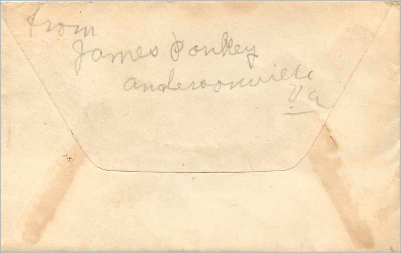 Lettre Cover Etats-Unis 2c 1927 Andersonville cover — Verso