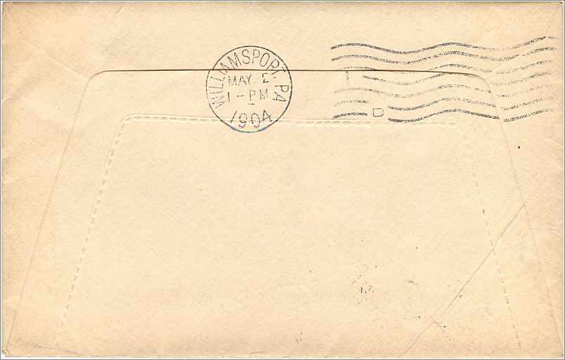 Lettre Cover Etats-Unis 2c East Auburn 1904 cover — Rückseite