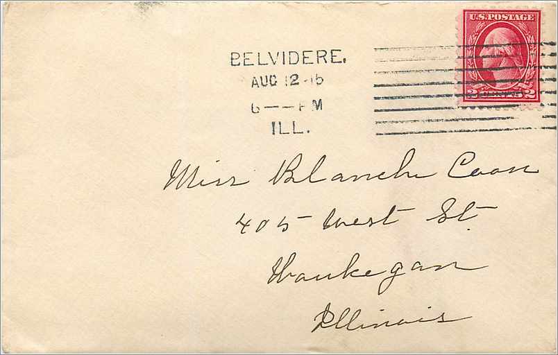 Lettre Cover Etats-Unis 2c on 1915 Belvedere cover