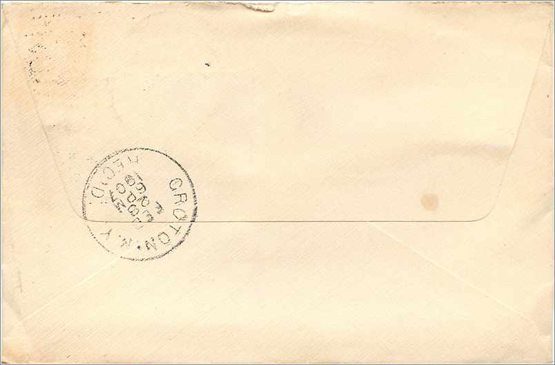 Lettre Cover Etats-Unis 2c on Eaucalme 1907 cover — Rückseite