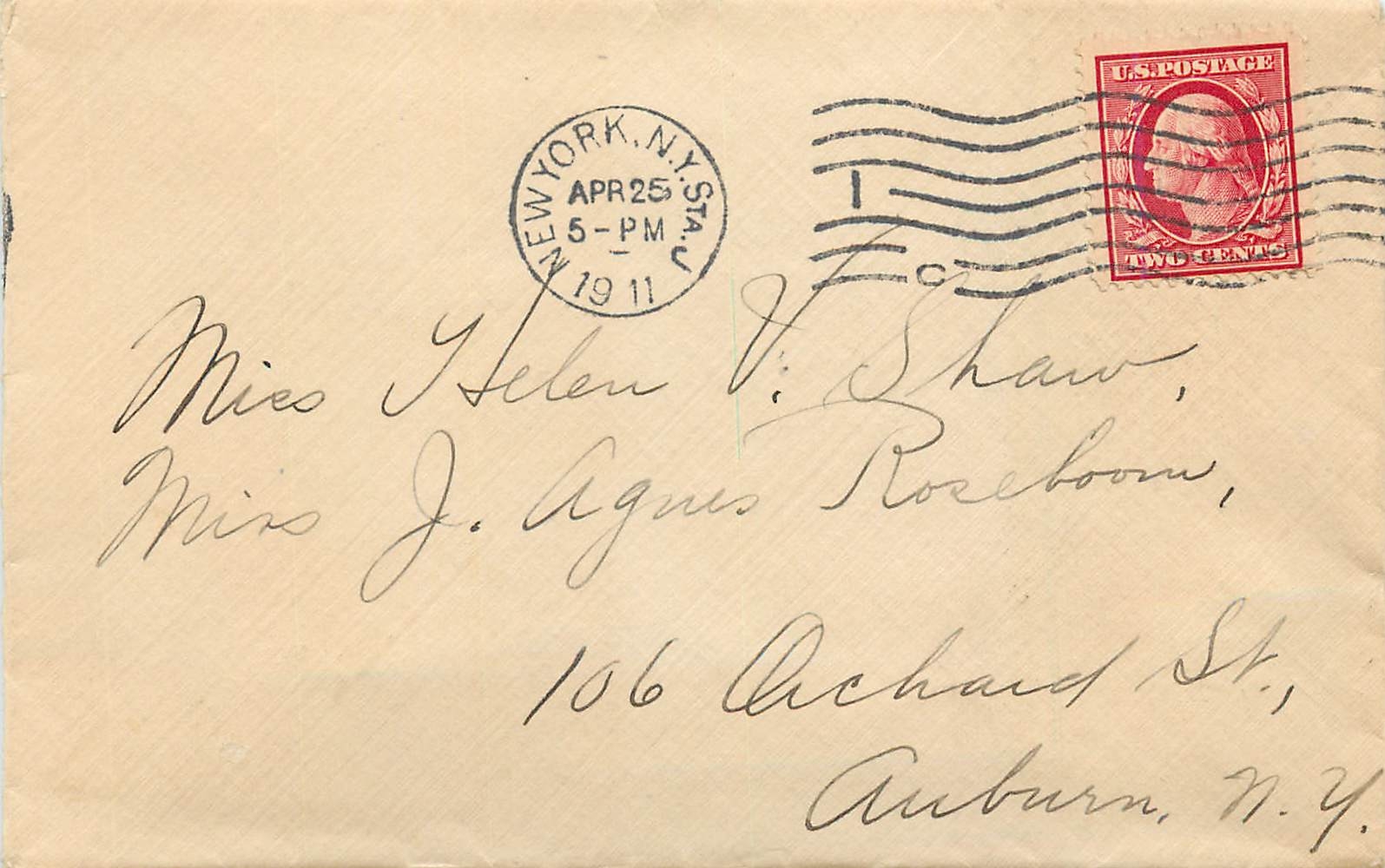 Lettre Cover Etats-Unis 2c on 1911 New York cover