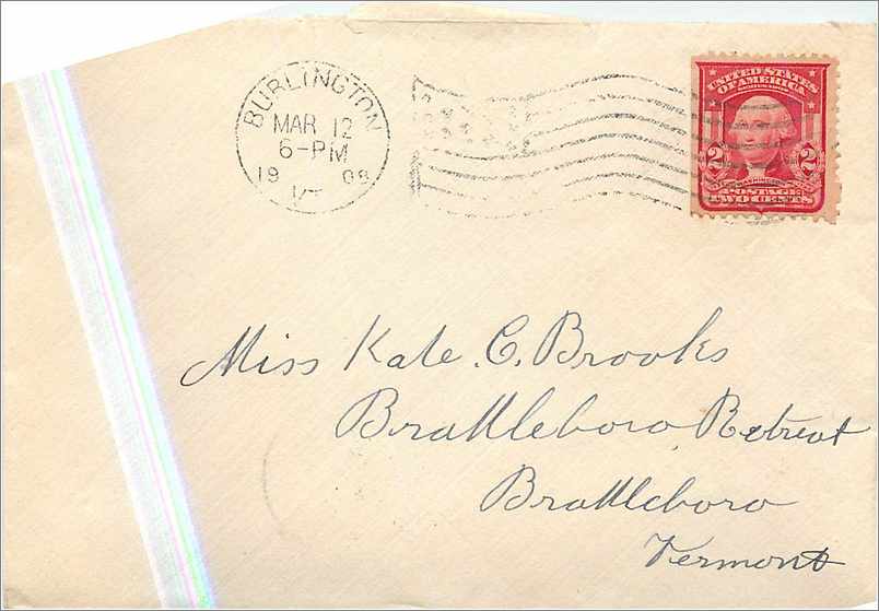 Lettre Cover Etats-Unis 2c Burlington cover 1908