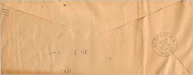 Lettre Cover Etats-Unis 2c Concord cover 1906 — Verso