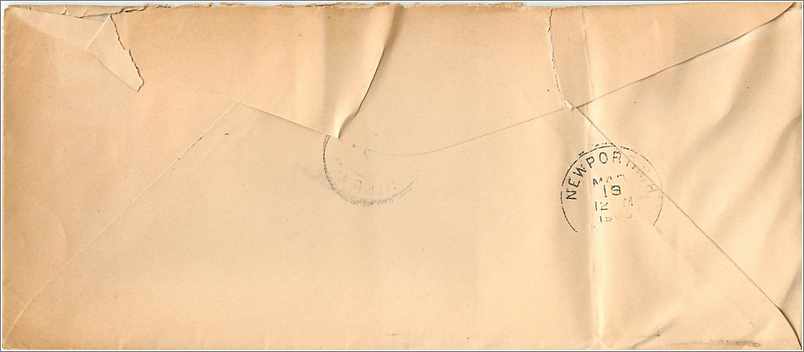Lettre Cover Etats-Unis 2c Concord cover 1905 — Rückseite