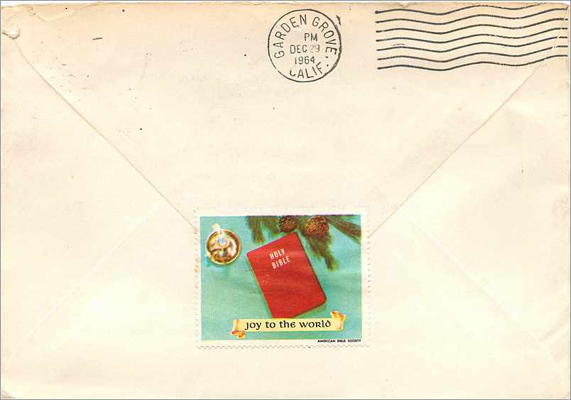 Lettre Cover Etats-Unis 5c Return to writer Rutherford 1964 — Rückseite