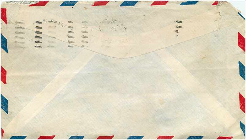 Lettre Cover Etats-Unis Jamestown to India 1946 — Rückseite