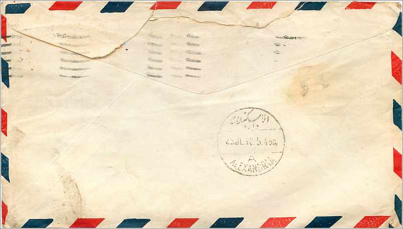 Lettre Cover Etats-Unis Jamestown to India 1946 — Rückseite