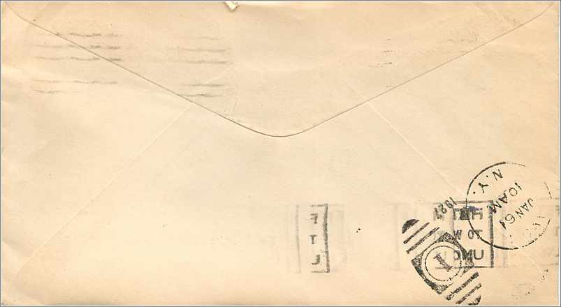 Lettre Cover Etats-Unis 2c Canandaigua Ontario Adjusting Association 1927 cover — Verso