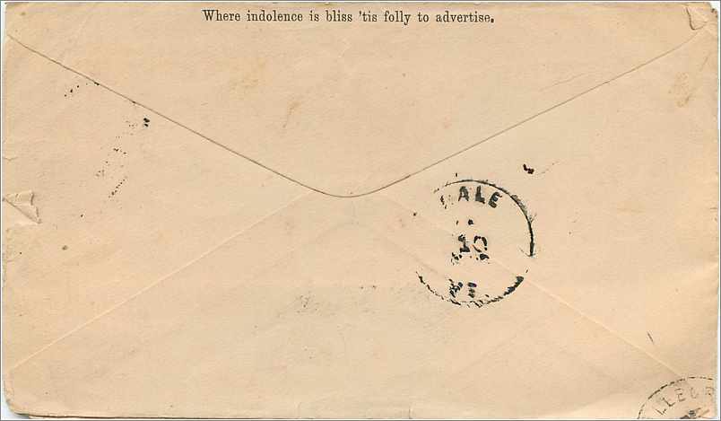 Lettre Cover Etats-Unis 1c Burlington Free Press — Verso