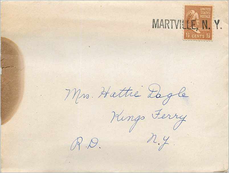 Lettre Cover Etats-Unis Martiville NY cover