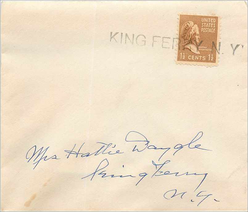 Lettre Cover Etats-Unis King Ferry NY