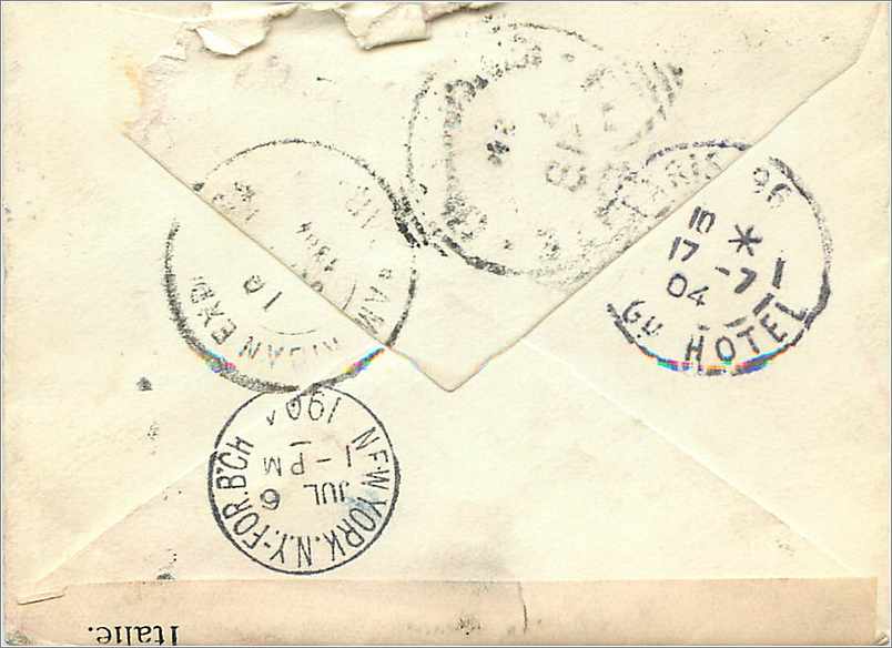 Lettre Cover Etats-Unis 2*2c + 1c Maukegan 1904 cover — Back