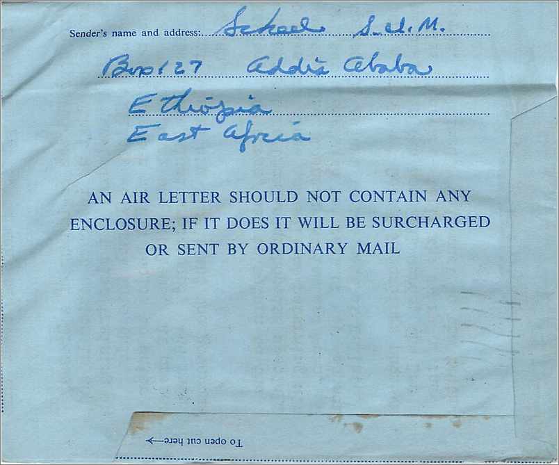 Lettre Cover Aerogram Aden 1958  — Rückseite