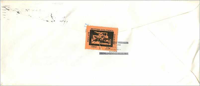 Lettre Cover for North Bergen Indien 1982 Chat  — Back