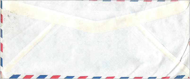 Lettre Cover for University of Iowa  Chine — Verso