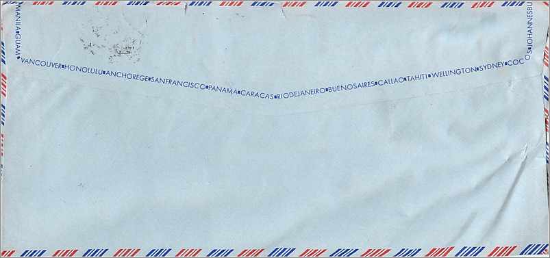 Lettre Cover for University of Iowa  Chine — Verso