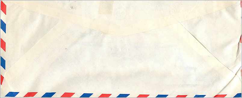 Lettre Cover for University of Iowa  Chine — Verso